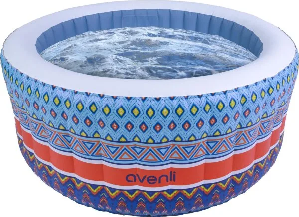 Avenli Selection Fiji Spa, runder aufblasbarer Outdoor-Whirlpool in Grau.